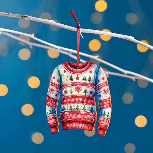 Traditional Christmas Jumper Hanging Decoration - image 1