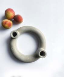 Candlestick, Candle Holder, Wreath Made Of Concrete, For Dip Dye Candles, Scandinavian, Nordic, Minimal