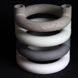 Candlestick, Candle Holder, Wreath Made Of Concrete, For Dip Dye Candles, Scandinavian, Nordic, Minimal - thumbnail 3