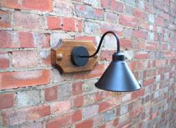 Industrial Lights Vintage English Style Wall Sconce Lighting 1 Metal Shade Lamp - thumbnail 1