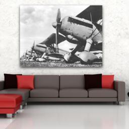Vintage Airplane Print Black & White Military Aviation Wall Art - thumbnail 3