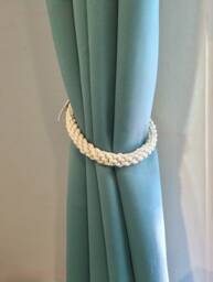 Chunky Macrame Curtain Tiebacks Handmade 100% Cotton Rope - Set Of 2