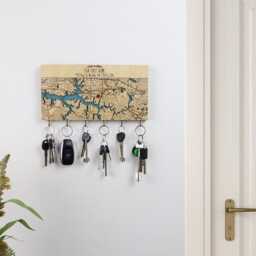 Couple Key Hanger, Personalized Map Hooks For Welcome Home Decor - thumbnail 4
