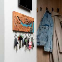 Couple Key Hanger, Personalized Map Hooks For Welcome Home Decor - thumbnail 3