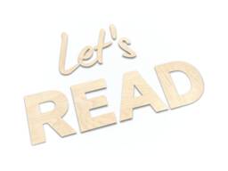 Let's Read Sign - Wall Lettering Wooden Nursery Nursery/Playroom Decor Art Bedroom Acrylic Playroom - thumbnail 1