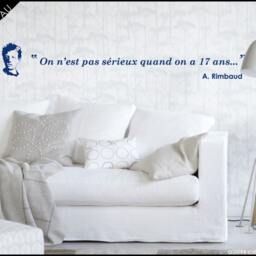 Rimbaud Quote Wall Decal French Literature Text Art - thumbnail 2