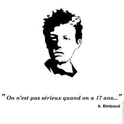 Rimbaud Quote Wall Decal French Literature Text Art - thumbnail 1