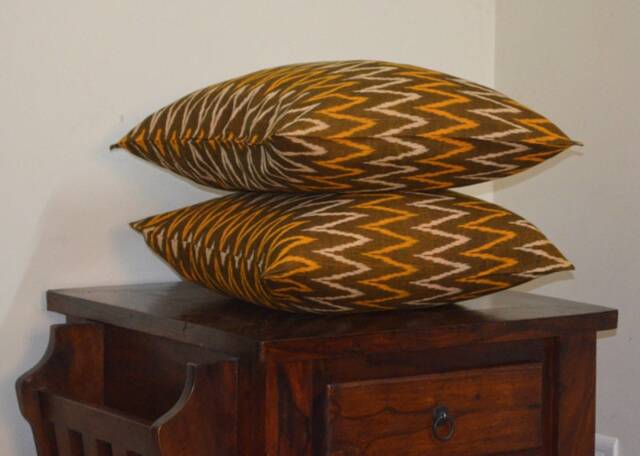 Ikat Cotton Cushion Cover/Sham 18 - image 1