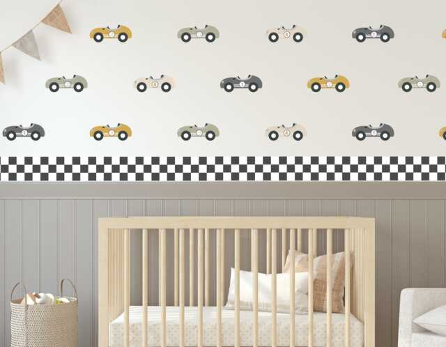 Racing Car Vehicle Wall Sticker Decals - Nursery Art Bedroom Playroom Decor - image 1