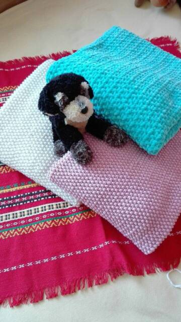 Baby Blanket/Handmade Shower Gift Stroller Soft Merino Wool - image 1