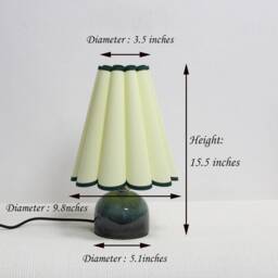 Handmade Fabric Table Lamp Dark Beige Shade & Ceramic Base For Home Gift-8# - thumbnail 2