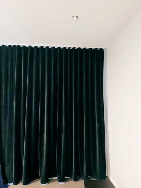Ripple Folds Heavy Weight Velvet Curtains, Track Included, Blackout Curtains , Living Room Custom Made - image 1