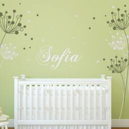 Decal Stylish Modern Flowers With Butterflies Wall Sticker Decals Home Decor By Decalisland - Sd 050 - thumbnail 2