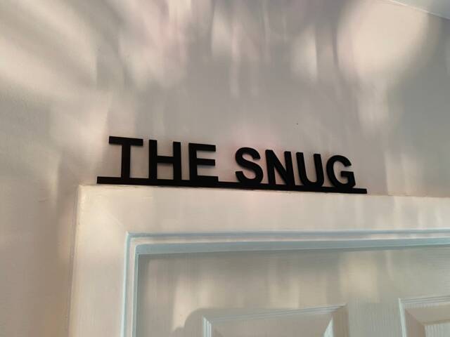 The Snug Door Sign, Topper, Shelf Decor, Frame Art, Wall Novelty Sign Gift For Him Her - image 1