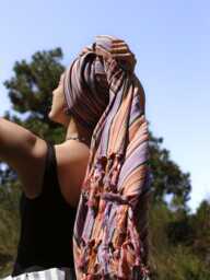 Colorful Cotton Linen Towel, Pink Orange Yellow Black Purple Striped Hand Made Bath Lightweight Turkish Beach Peshtemal