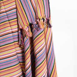 Colorful Cotton Linen Towel, Pink Orange Yellow Black Purple Striped Hand Made Bath Lightweight Turkish Beach Peshtemal - thumbnail 4