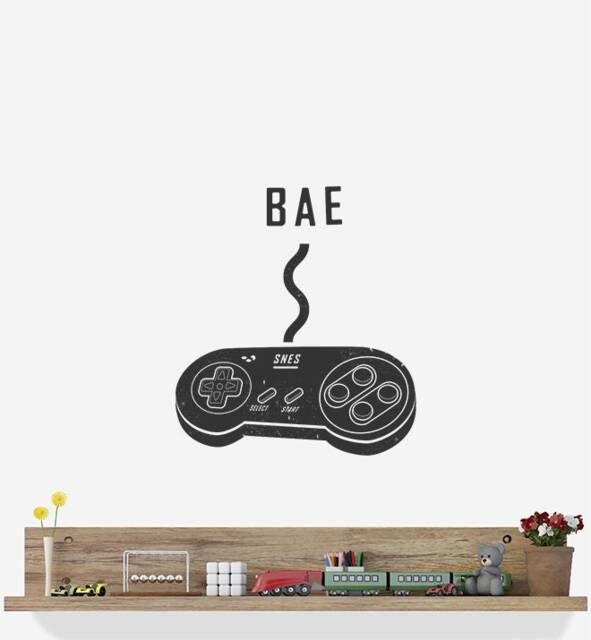 Gaming Controller Wall Sticker Decal - Kids Stickers, Animals Childrens Decals, Art, Room, Girl, Boy
