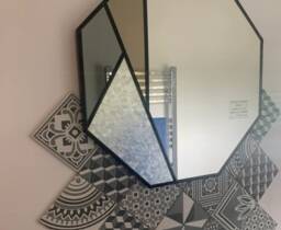 Round Wall Mirror, Large Octagon Handmade, Home
