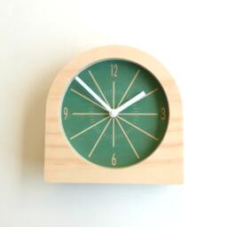 Art Deco Wooden Desk Clock Colorful Modern Silent Mantle Clock - thumbnail 2