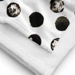 Black & White Patterned Beach Towel Modern Spa Decor - thumbnail 4