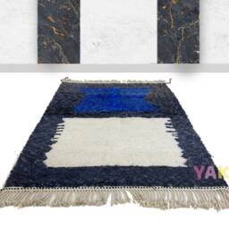 Genuine Wool Rug -Moroccan Rug- Authentic Handmade - Made To Order Berber Style Free Worldwide Shipping Shag Area Rug- Beni Ourain - thumbnail 2
