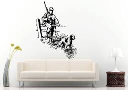 Hunter & Hunting Bread Dog On A Hunt Wall Decal Vinyl Sticker Mural Room Decor L733 - thumbnail 1