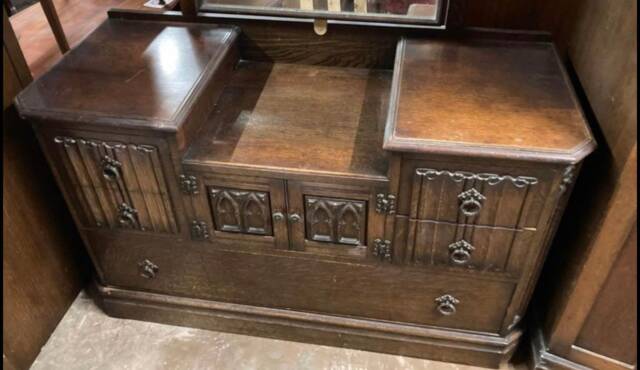 Painted Vintage Dressing Table Old Charm Antique - image 1