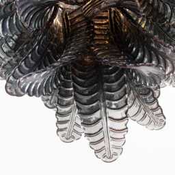 Design Lighting - Made in Italy Grey Glass Vintage Style Chandelier - thumbnail 4