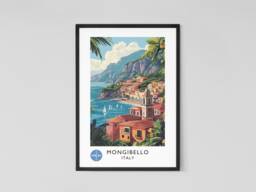 Mongibello Vintage Style Travel Poster - Patricia Highsmith The Talented Mr Ripley Wall Art Home Decor Classic Fiction - thumbnail 1