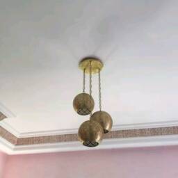 Moroccan Lamp - Ceiling With 3 Brass Balls Pendant Lamps Home Lampshades - thumbnail 3