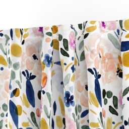 Pastel Floral Curtain Panel - Watercolor Nursery Spring Bohemian Boho Chic Girly Custom Sierra-Floral By Crystal_Walen - thumbnail 3