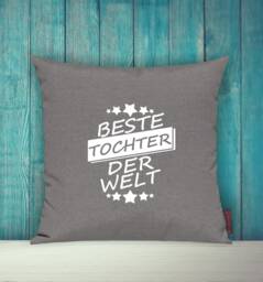 Pillowcase, Cushion, Sofa, Best Daughter in The World, Cuddly Gift, Sofa Decorative Cushion - thumbnail 1