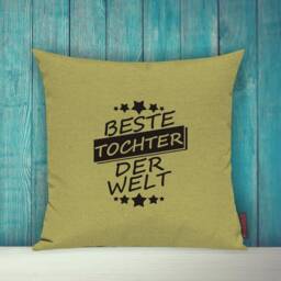 Pillowcase, Cushion, Sofa, Best Daughter in The World, Cuddly Gift, Sofa Decorative Cushion - thumbnail 2