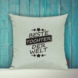 Pillowcase, Cushion, Sofa, Best Daughter in The World, Cuddly Gift, Sofa Decorative Cushion - thumbnail 3