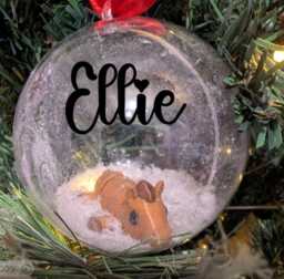 Personalized Horse Christmas Bauble, Custom Tree Decoration - thumbnail 1
