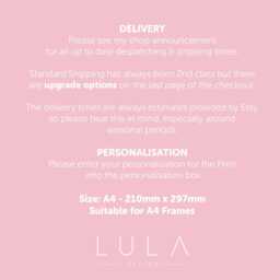 Personalised Wife Poem A4 Unframed Print Mothers Day Gift For Birthday Valentines Print Personalised - thumbnail 3