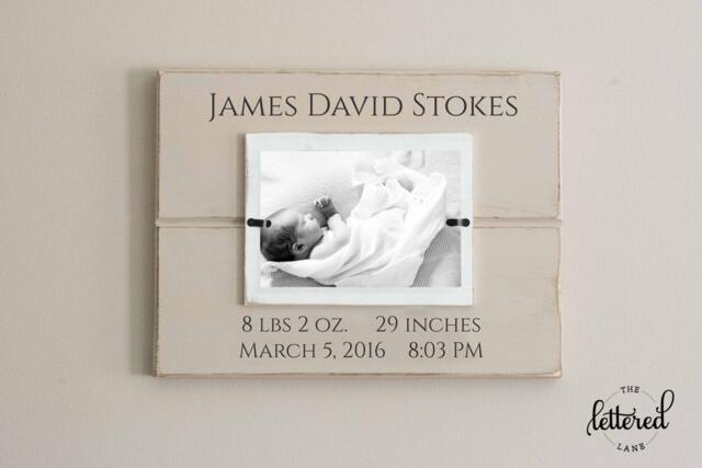 Birth Stats Picture Frame Keepsake - image 1