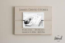 Birth Stats Picture Frame Keepsake - thumbnail 1