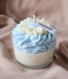 Cream Daisy Flower Soy Candle, Relaxing Home Decor, Natural Scented Floral Aromatherapy Candle For Gift, Ice - thumbnail 1