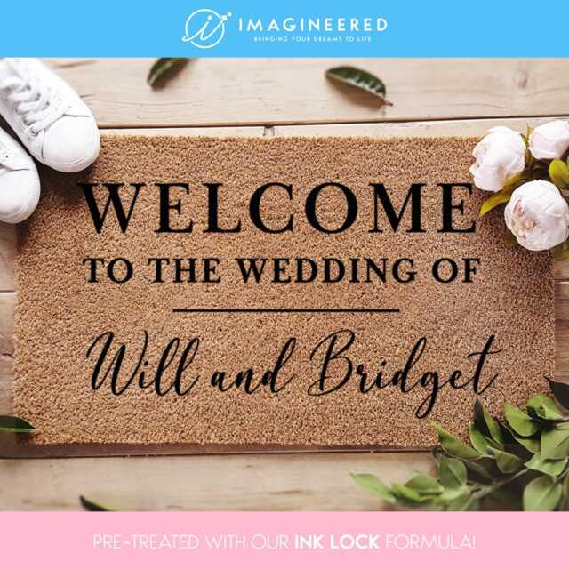 Welcome To The Wedding Doormat - Custom Decor Personalized Entryway Gifts For Her Him - image 1
