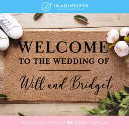 Welcome To The Wedding Doormat - Custom Decor Personalized Entryway Gifts For Her Him - thumbnail 1