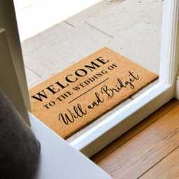 Welcome To The Wedding Doormat - Custom Decor Personalized Entryway Gifts For Her Him - thumbnail 2