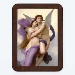 The Rapture Of Psyche Bouguereau Cupid Greek Mythology Realism Nymph Angel Sky Wings Classic Painting Wooden Framed Art Print - thumbnail 3