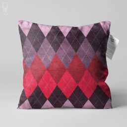 Diamond Pattern Cushion Cover With Warm Multicolour - Double Sided Printing Throw Pillow On The Soft Chenille Different Sizes - thumbnail 1