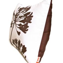 Brown Print On Off-White Cardinal Agapanthus-Mini 10.5 Inches Square Pillow - thumbnail 3