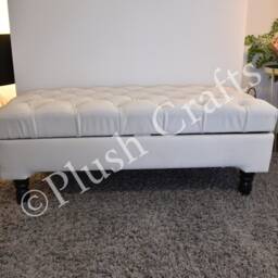 Customizable Tufted Upholstered Storage Bench - Elegant & Functional Seating With Hidden Brand New Hand Made - thumbnail 2