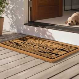 Night Sky Porch Mat - Pine Tree Forest Entryway D??cor - thumbnail 2