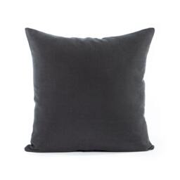 Charcoal Gray Throw Pillow Cover - Cotton Decorative Cushion European Sham Lumbar Multiple Sizes Square - thumbnail 2