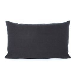 Charcoal Gray Throw Pillow Cover - Cotton Decorative Cushion European Sham Lumbar Multiple Sizes Square - thumbnail 3
