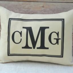Personalized Pillow, Monogram, 4Th Anniv., Fiance Gift For Her, Mother's Day Gift, Engagement, Newlywed Cotton Anniversary, 2nd Anniv - thumbnail 3